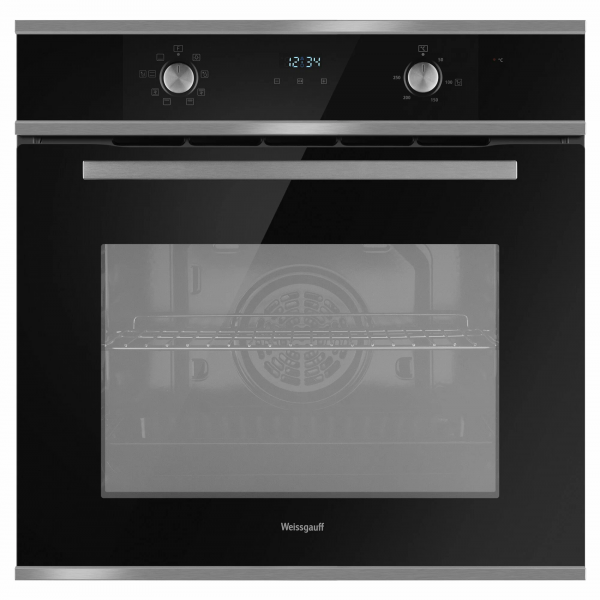 Духовой шкаф WEISSGAUFF STEAM CLEAN EOM 388 PDX, нержавеющая сталь, 65 л, эмаль легкой очистки, 9 программ