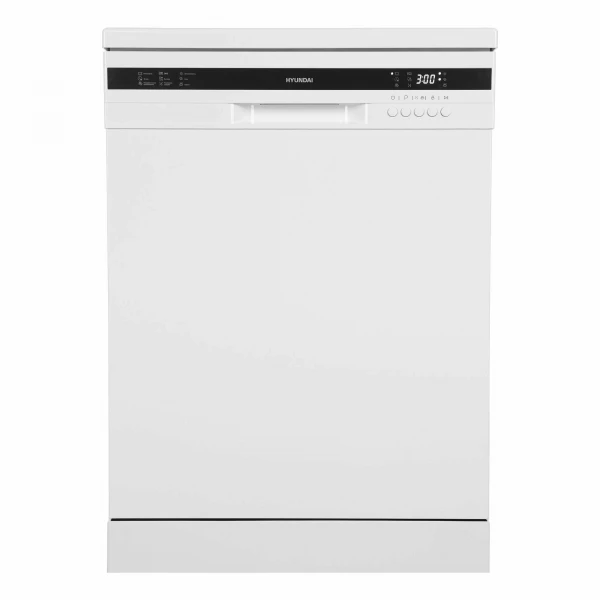 Посудомоечная машина Hyundai DF126, полноразмерная, загрузка 12 комплектов, 5 программ, отдельностоящая, конденсационная,