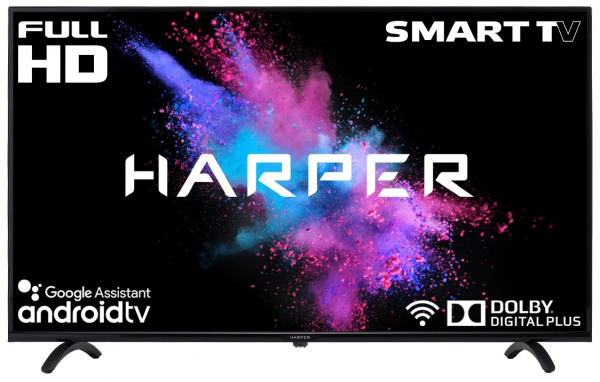 40" Телевизор HARPER 40F720TS LED (2020), черный