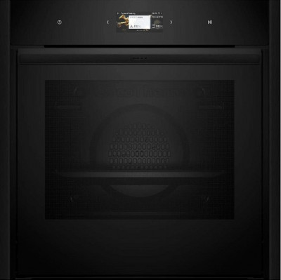 Духовой шкаф Neff B69CS7MY0, чёрный, 71 л, пиролитическая очистка, 14 режимов, сенсорные Full Touch Control, телескопические направляющие