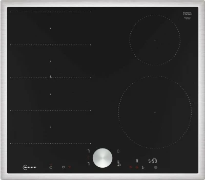 Индукционная варочная панель Neff T66STE4L0, 4 конфорки, чёрная, FlexZone, 17 уровней мощности