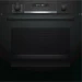 Электрический духовой шкаф Bosch HBG5780B0, чёрный, Serie 6, пиролитическая очистка, 10 режимов, телескопические направляющие