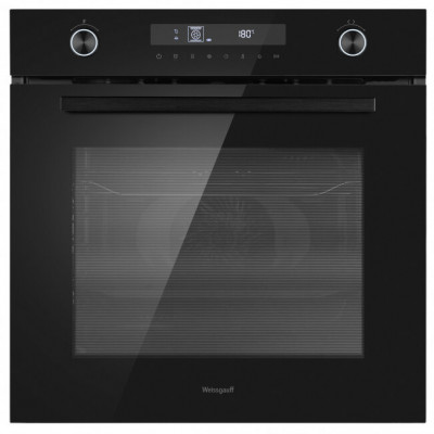 Духовой шкаф WEISSGAUFF BLACK EDITION EOM 741 PDB, чёрный, 72 л, очистка паром, переключатели поворотные/сенсорные
