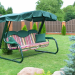 Садовые качели 3-местные Olsa Мастак с911 зеленый/полоска