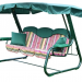 Садовые качели 3-местные Olsa Мастак с911 зеленый/полоска