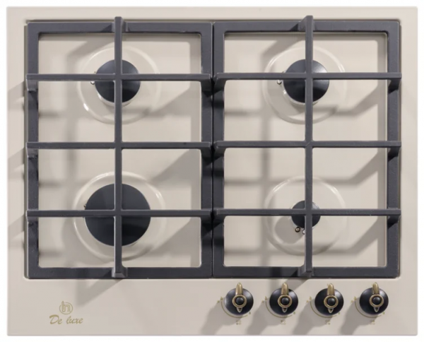 Газовая варочная панель De Luxe TG4_750231F-072, бежевый