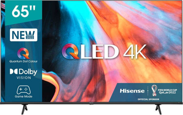 65" Телевизор Hisense 65E7HQ 2022 QLED, черный