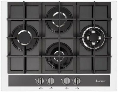 Встраиваемая варочная панель газовая GEFEST ПВГ 2231-01 Р5, графит, 4 конфорки, газ-контроль, электророзжиг, чугунные решетки