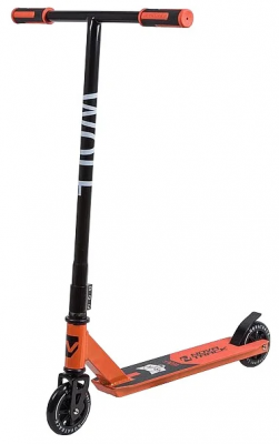 Трюковой самокат Novatrack Wolf 110P.WOLF.BOR9, черно-оранжевый (135179)
